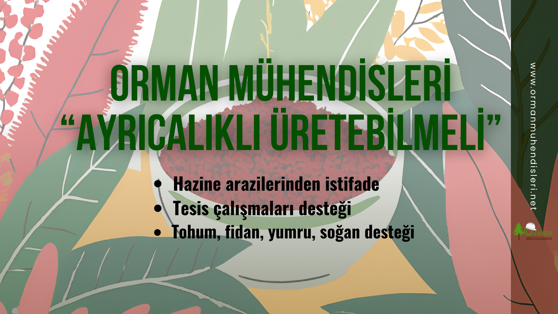 “ORMAN MÜHENDİSLERİ” AYRICALIKLI ÜRETEBİLMELİ